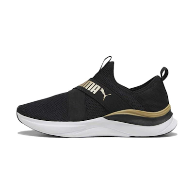 (W) Puma Softride Harmony Slip-On 'Black Gold'