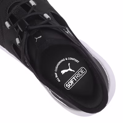 (W) 푸마 소프트라이드 메이브 뮬 이지 인 블랙/실버 313770-01 Sizing (W) 푸마 소프트라이드 메이브 뮬 이지 인 블랙/실버 313770-01