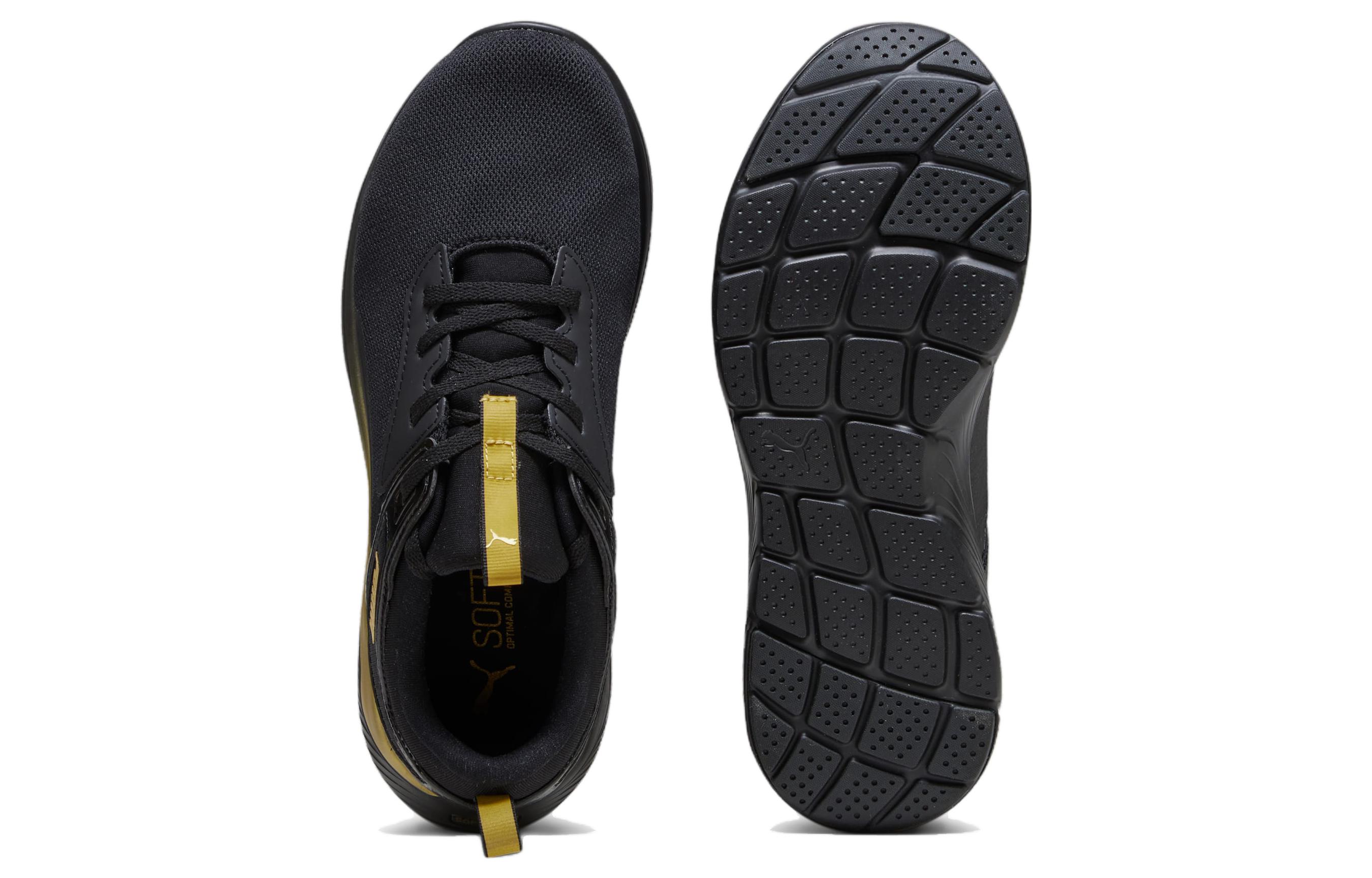 Shop (W) Puma Softride Remi Molten Metal 'Hitam Emas Puma' 378848-01