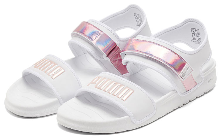 Lookbook (W) Puma Softride Sandal IRI Wit/Paars Sandalen 382450-02