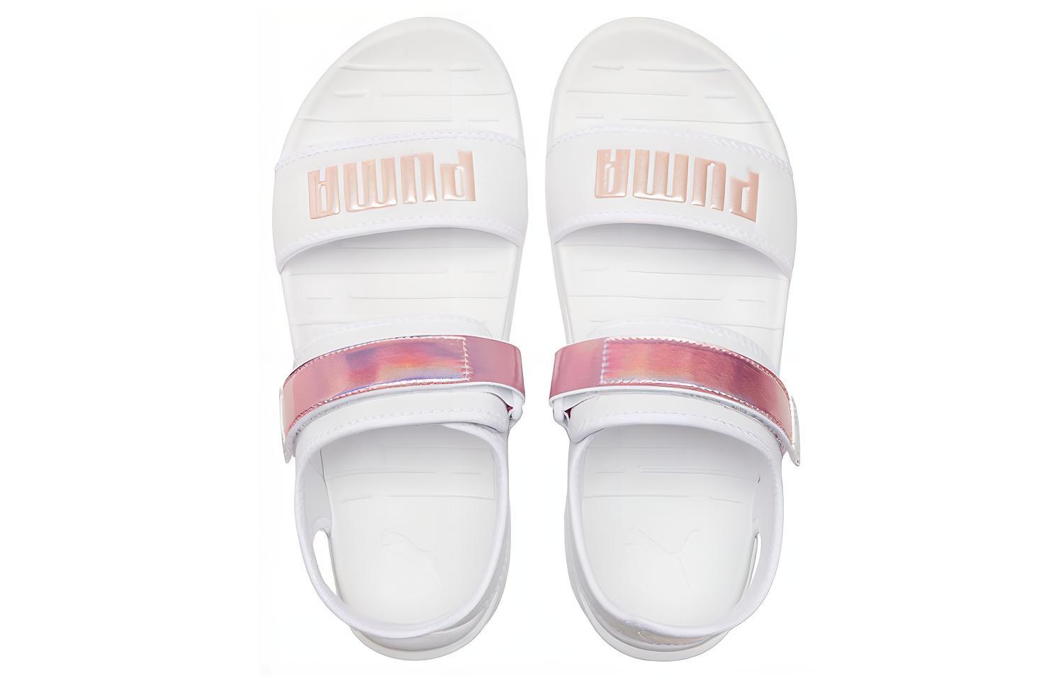 Shop (W) Puma Softride Sandal IRI Wit/Paars Sandalen 382450-02