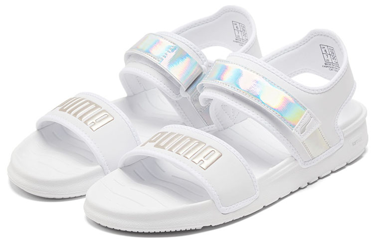 Lookbook (W) Puma Softride Sandal IRI Wit/Zilver Sandalen 382450-01