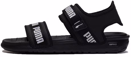 (Women) Puma Softride Slide 'Wordmark - Black White' 384128-01 (Women) Puma Softride Slide 'Wordmark - Black White' 384128-01
