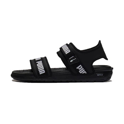 (W) Puma Softride Slide 'Wordmark - Black White'