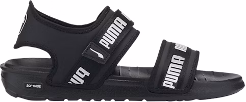 (Women) Puma Softride Slide 'Wordmark - Black White' 384128-01 (Women) Puma Softride Slide 'Wordmark - Black White' 384128-01
