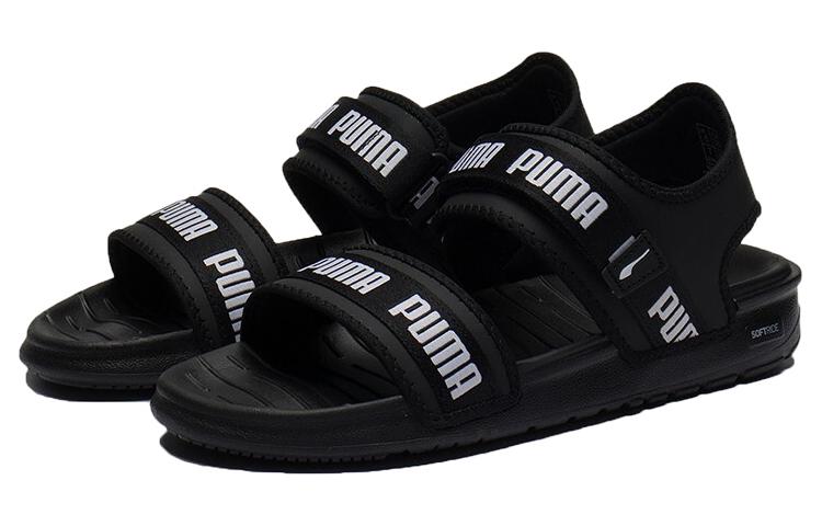 Shop (W) 彪马Softride拖鞋‘字标-黑白’ 384128-01