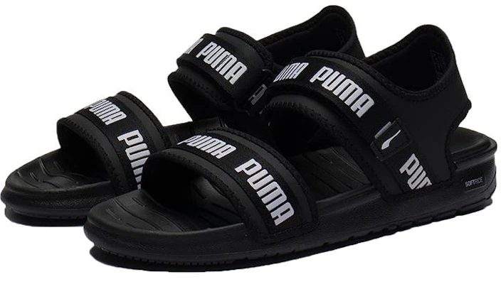 (W) 彪马Softride拖鞋‘字标-黑白’ 384128-01 Shop (W) 彪马Softride拖鞋‘字标-黑白’ 384128-01