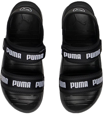 (W) 푸마 소프트라이드 슬라이드 '워드마크 - 블랙 화이트' 384128-01 Shop (W) 푸마 소프트라이드 슬라이드 '워드마크 - 블랙 화이트' 384128-01