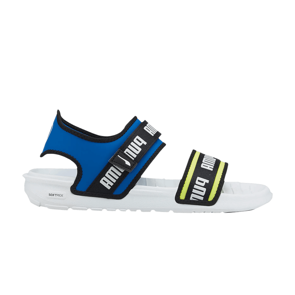 (Women) Puma Softride Slide &#x27;Wordmark - White Royal&#x27;  384128-04