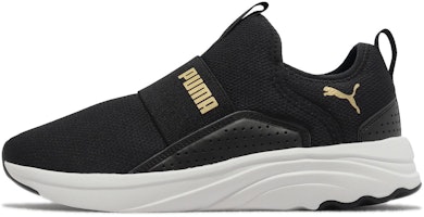 (Women) Puma Softride Sophia Slip-On 'Black Team Gold' 195161-05 (Women) Puma Softride Sophia Slip-On 'Black Team Gold' 195161-05