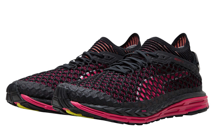 Lookbook (W) Puma Speed Ignite Netfit Chaussures de Course Noir/Rouge 189938-03
