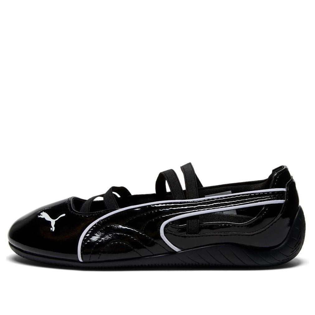 (Women) PUMA Speedcat Ballet Glossy Casual Low-Top Shoes Black Lightweight Comfort 404263-01