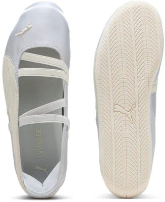 (W) Puma Speedcat Ballet Satin ''Silver Mist Warm White'' Wanita. 404383-03 Details for (W) Puma Speedcat Ballet Satin ''Silver Mist Warm White'' Wanita. 404383-03
