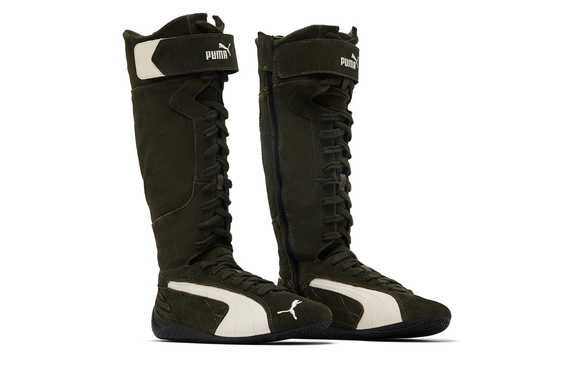Cheap (W) Puma Speedcat靴子 深橄欖綠象牙白 403770-04