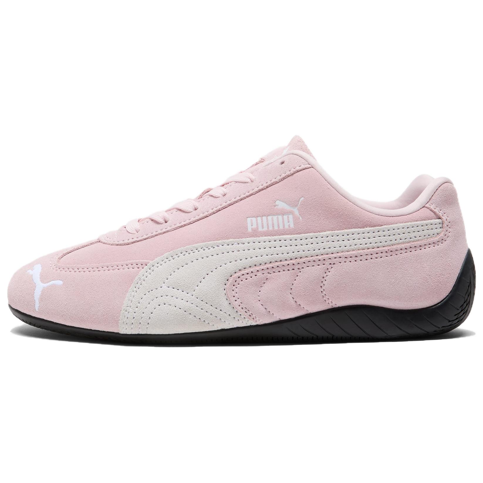 (Women) PUMA Speedcat OG Casual Low-Top Sneakers Pink White Comfortable Style 400986-04