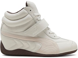 (Women) Puma Speedcat Wedge White Brown 408120-01 (Women) Puma Speedcat Wedge White Brown 408120-01