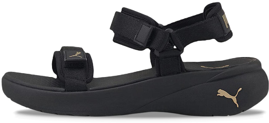 (Women) Puma Sporty Vola Sandal 'Black Team Gold' 384132-01 Buy (Women) Puma Sporty Vola Sandal 'Black Team Gold' 384132-01