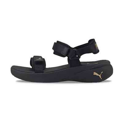 (W) Puma Sporty Vola Sandal 'Black Team Gold'