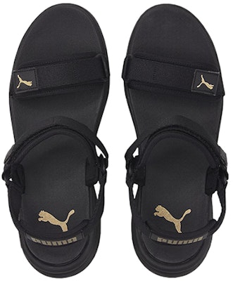 (Women) Puma Sporty Vola Sandal 'Black Team Gold' 384132-01 Shop (Women) Puma Sporty Vola Sandal 'Black Team Gold' 384132-01