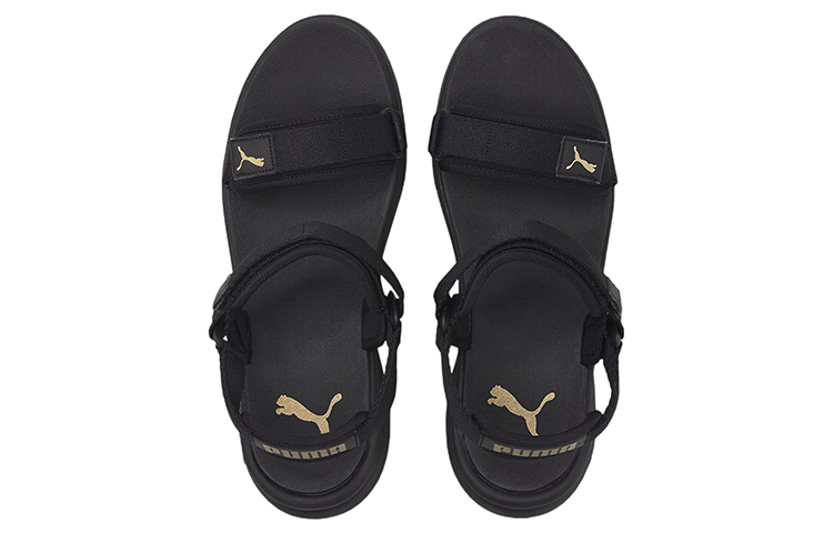 Shop (W) Puma Sporty Vola Sandalen ''Zwart Team Goud'' 384132-01