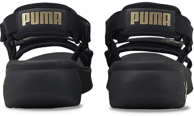 (Women) Puma Sporty Vola Sandal 'Black Team Gold' 384132-01 Purchase (Women) Puma Sporty Vola Sandal 'Black Team Gold' 384132-01