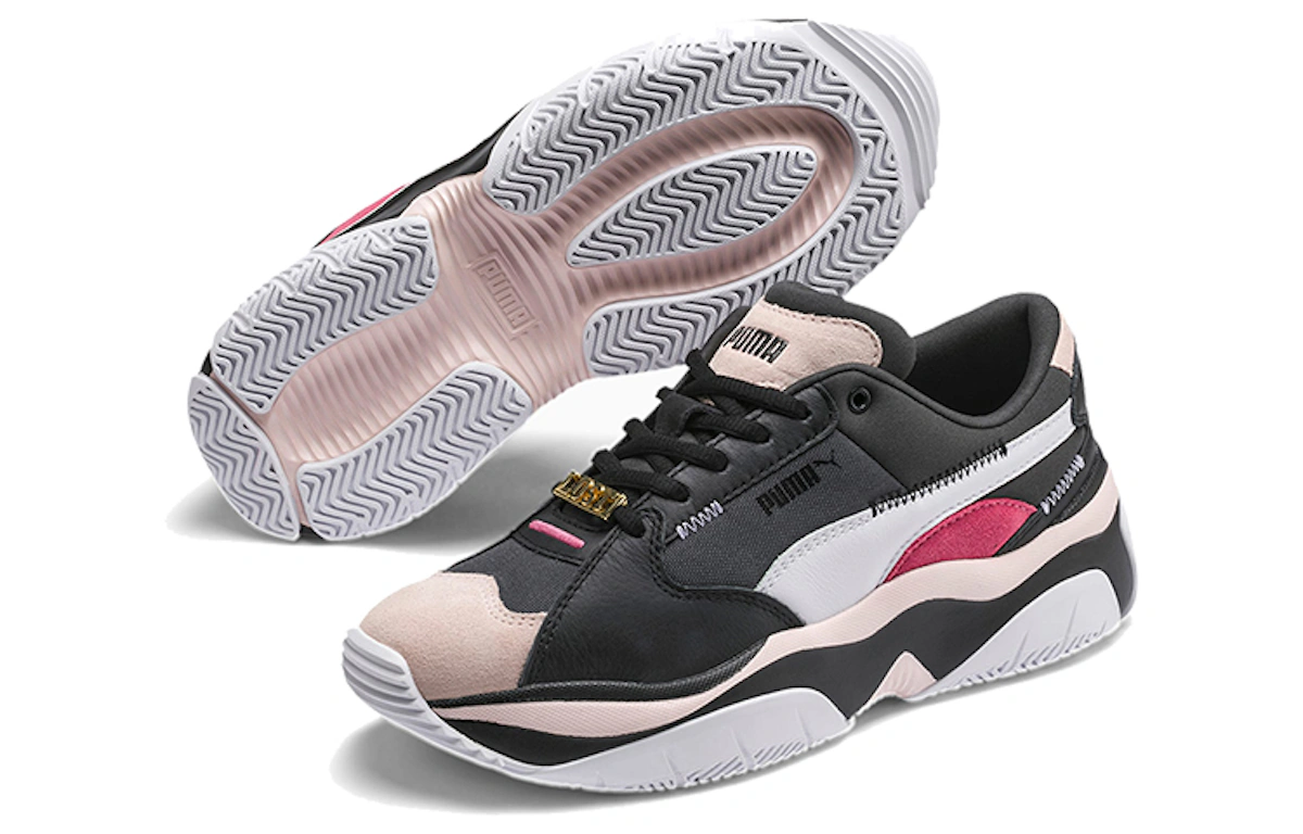 (Women) Puma Storm Anti-Valentine's Day Low-top Running Shoes Black/White
