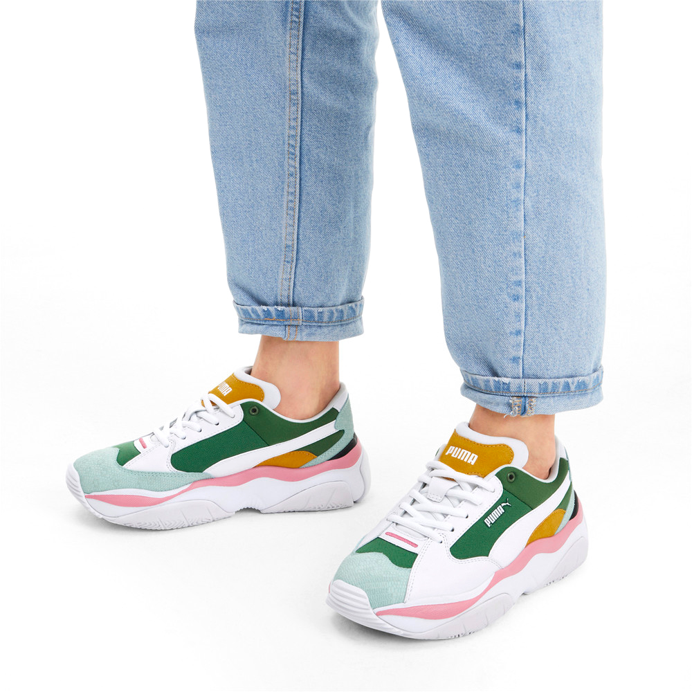 Details for (W) Puma Storm.Y Color Block ''Blanc Vert'' 371731-01