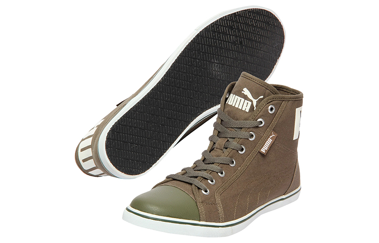 Shop (W) プーマ ストリートボーラー ミッド 茶白緑 (Puma SBミッド 茶白緑) 366153-03