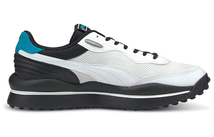 (W) Puma Style Rider Cyborg Low Top Running Shoes White/Black/Blue 圖 2