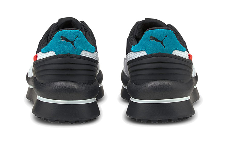 (W) Puma Style Rider Cyborg Low Top Running Shoes White/Black/Blue 圖 4