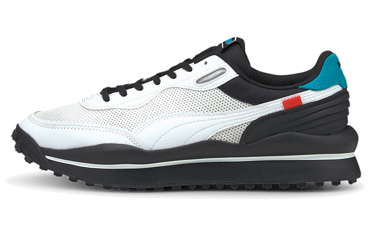 (Women) Puma Style Rider Cyborg Low Top Running Shoes White/Black/Blue 368848-01