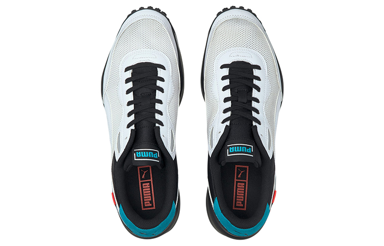 Lookbook (W) Puma Style Rider Cyborg Kasut Larian Rendah Putih/Hitam/Biru 368848-01