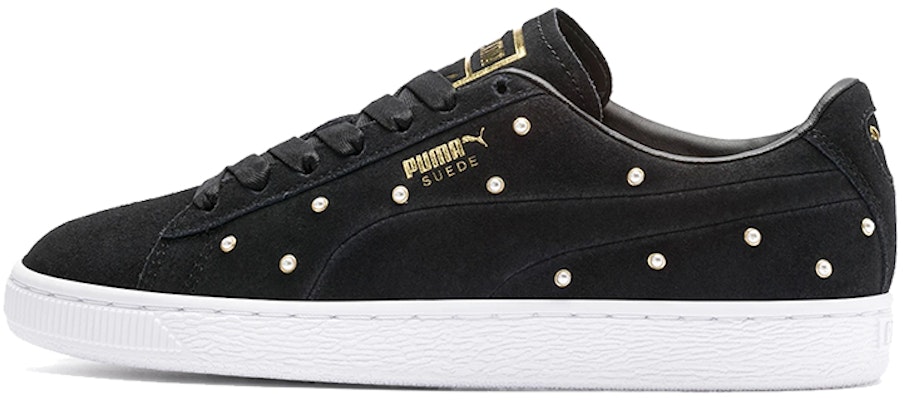 (W) Puma Pearl Studs Suede 'Blanco Negro Oro'. 369934-01 Buy (W) Puma Pearl Studs Suede 'Blanco Negro Oro'. 369934-01