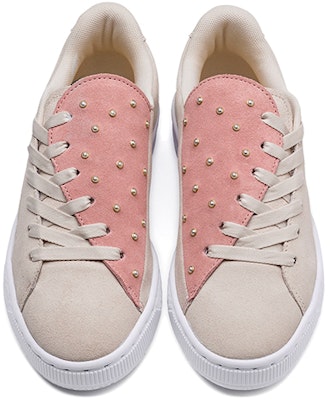 (W) Puma Suede Crush Perlas Zapatillas Casual Khaki/Rosa/Blanco 370380-02 Lookbook (W) Puma Suede Crush Perlas Zapatillas Casual Khaki/Rosa/Blanco 370380-02