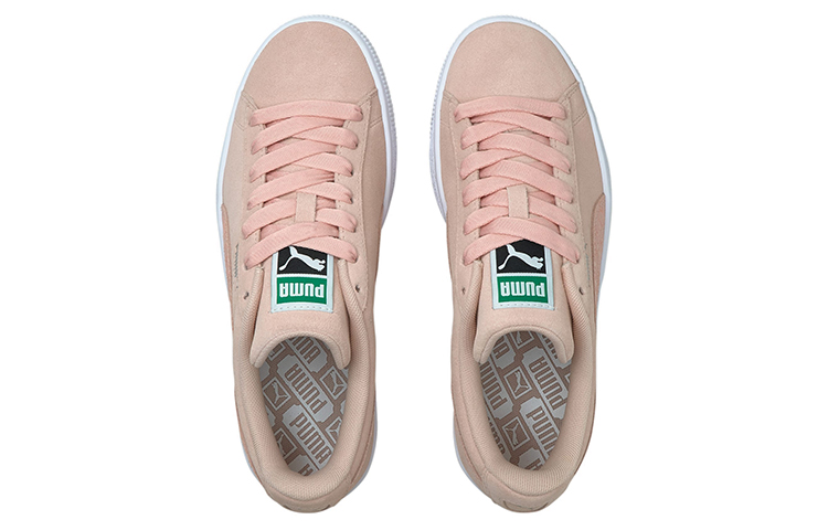 Lookbook 彪馬 Suede Iri Wild 耐磨防滑 低筒休閒板鞋 女款 粉白