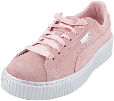 (W) Puma Suede Platform Satin Merah Jambu/Putih 366106-02 Order (W) Puma Suede Platform Satin Merah Jambu/Putih 366106-02