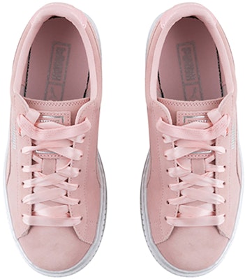 (W) Puma Suede Platform Satin Merah Jambu/Putih 366106-02 Lookbook (W) Puma Suede Platform Satin Merah Jambu/Putih 366106-02