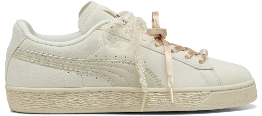 (Women) Puma Suede Bloom 'Frosted Ivory Silver Fog' 408330-01 Buy (Women) Puma Suede Bloom 'Frosted Ivory Silver Fog' 408330-01