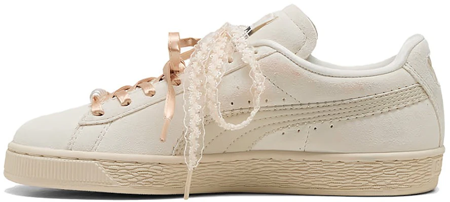 (Women) Puma Suede Bloom 'Frosted Ivory Silver Fog' 408330-01 Order (Women) Puma Suede Bloom 'Frosted Ivory Silver Fog' 408330-01