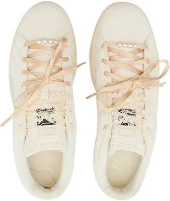 (Women) Puma Suede Bloom 'Frosted Ivory Silver Fog' 408330-01 Purchase (Women) Puma Suede Bloom 'Frosted Ivory Silver Fog' 408330-01