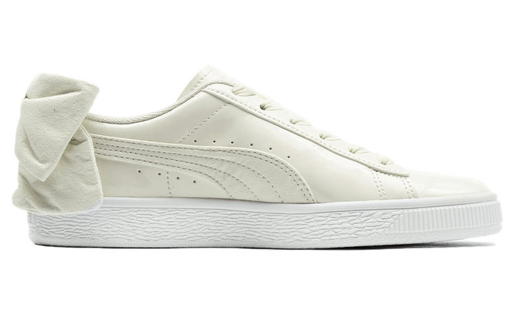 Order Puma 籃球麂皮蝴蝶結 防滑耐磨 低筒休閒板鞋 女款 米白