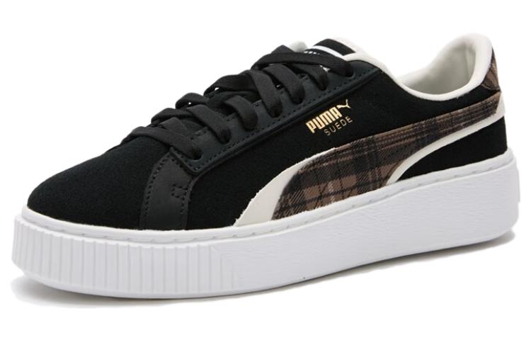Buy (W) Puma Suede Platform Cuadros 'Negro' 395228-01