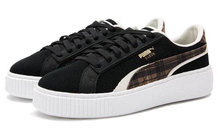 Order (W) Puma Suede Platform Cuadros 'Negro' 395228-01