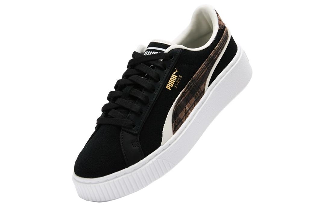 Lookbook (W) Puma Suede Platform Cuadros 'Negro' 395228-01