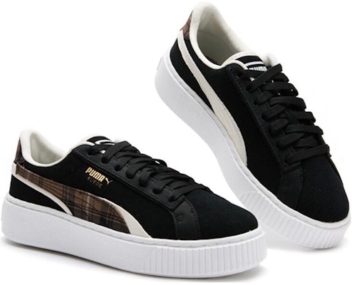 (W) Puma Suede Plat Form Plaid 'Hitam' 395228-01 Shop (W) Puma Suede Plat Form Plaid 'Hitam' 395228-01
