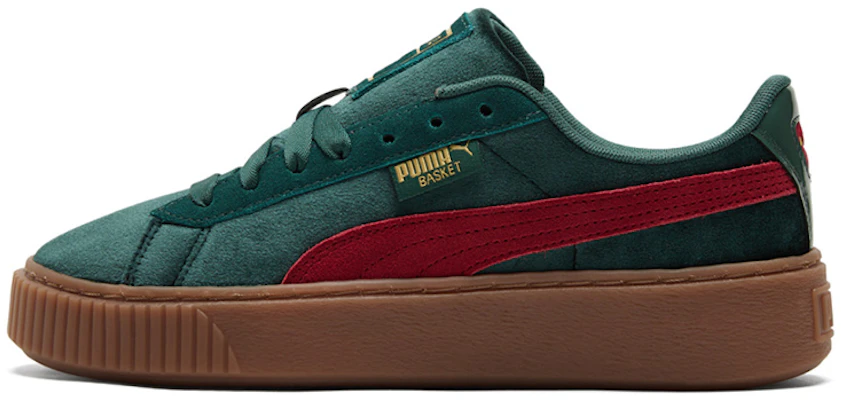 (Women) Puma Platform Velvet Sneakers Green 373935-03 Buy (Women) Puma Platform Velvet Sneakers Green 373935-03