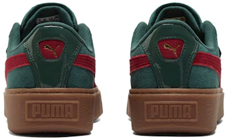 Shop PUMA 絲絨 復古 防滑 低筒 帆布鞋 女款 綠色