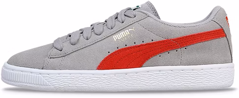 (Women) Puma Suede Classic Jr 'Gray Red' 355110-42 (Women) Puma Suede Classic Jr 'Gray Red' 355110-42