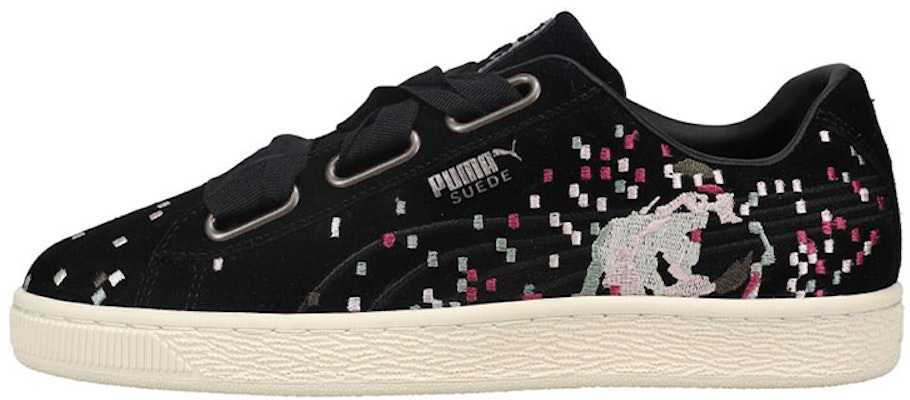(Women) Puma Suede Heart 'Black Digit Embroidery' 367027-01 Buy (Women) Puma Suede Heart 'Black Digit Embroidery' 367027-01