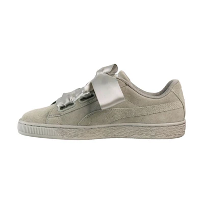 (W) Puma Suede Heart Pebble Grey